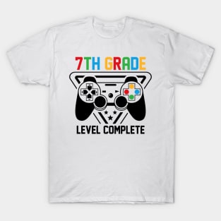 7th Grade Level Complete Gamer Boys Graduation Gifts T-Shirt